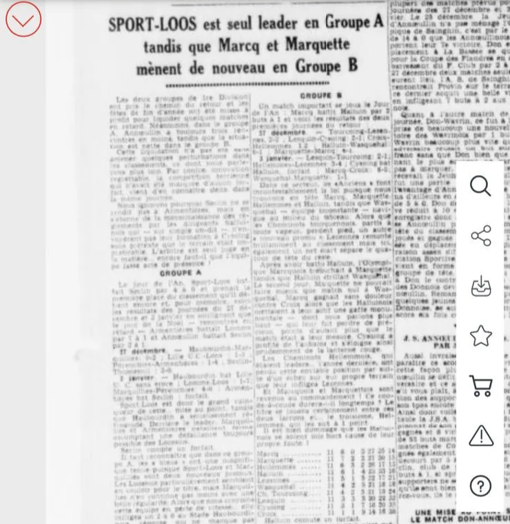 Archive presse ES Ennequin Loos 1950