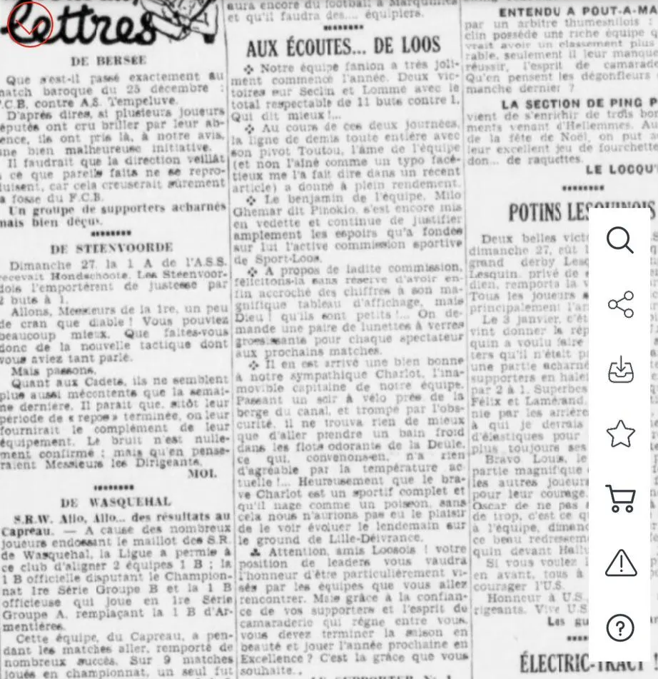 Archive presse ES Ennequin Loos 1980